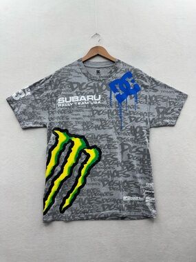 DC Shoes Shirt Mens Large Ken Block Monster Subaru Rally Team Vintage Y2K